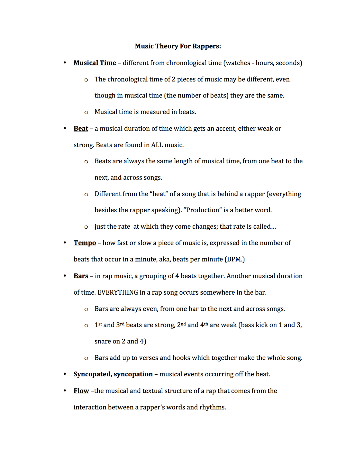 Rapper s Music Theory RAP ANALYSIS
